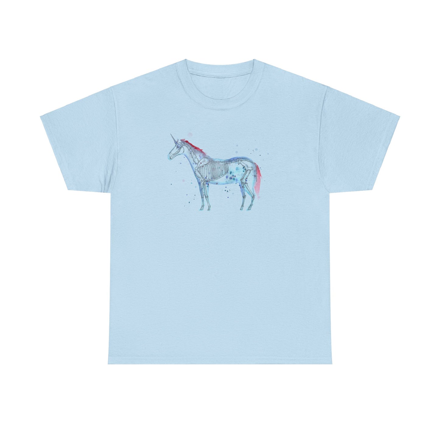 Unicorn Skeleton Unisex Heavy Cotton Tee