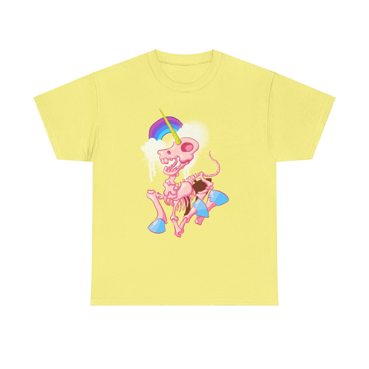 Unicorn Skeleton 2 Unisex Heavy Cotton Tee