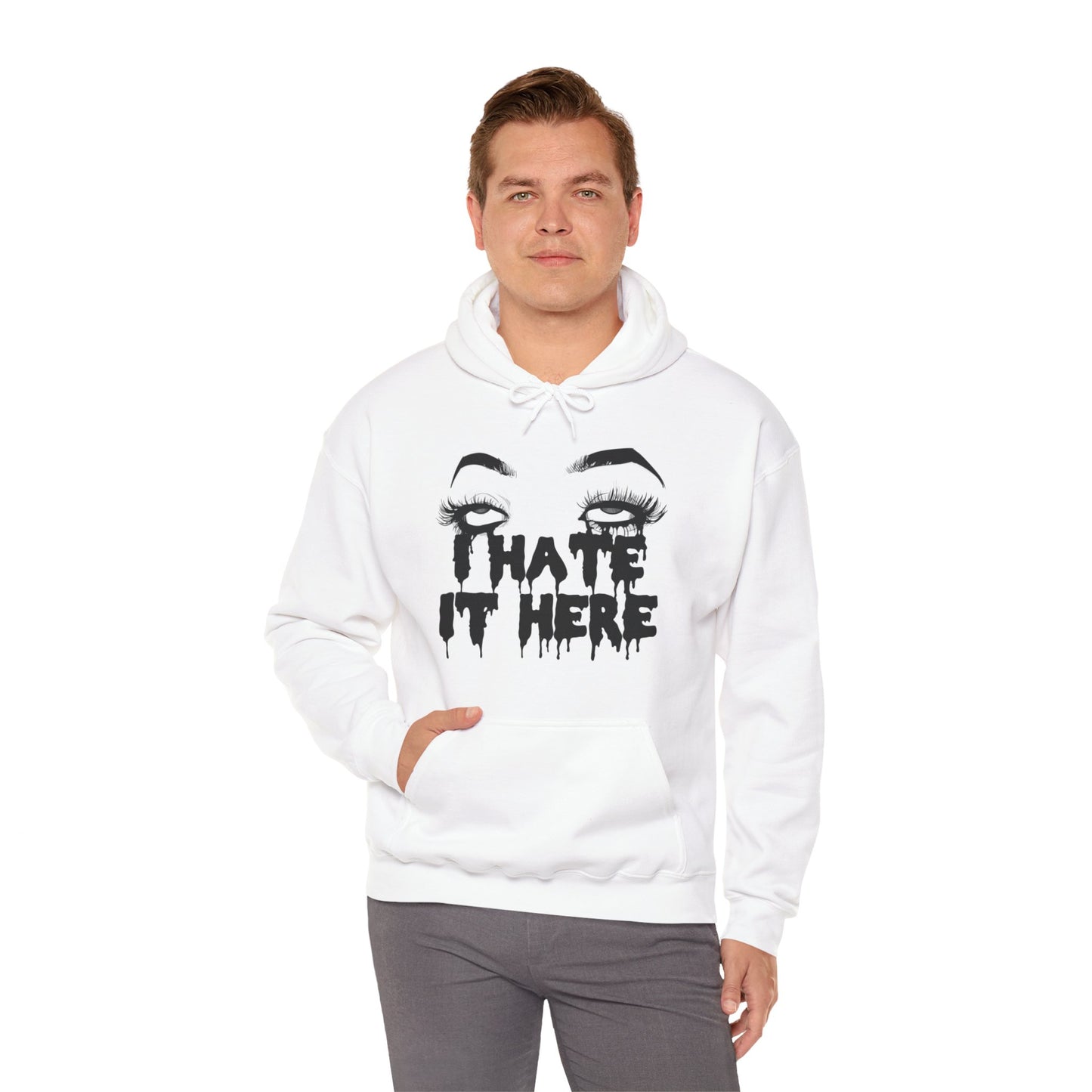 I Hate It Here Unisex Heavy Blend Hooded Sweatshirt