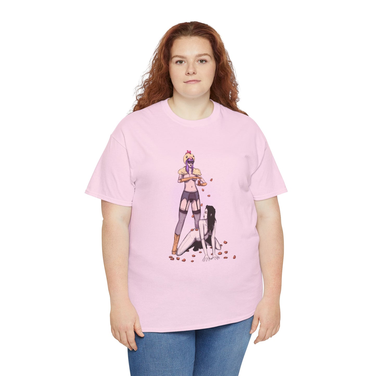 Chicken Nugget Rain Unisex Heavy Cotton Tee