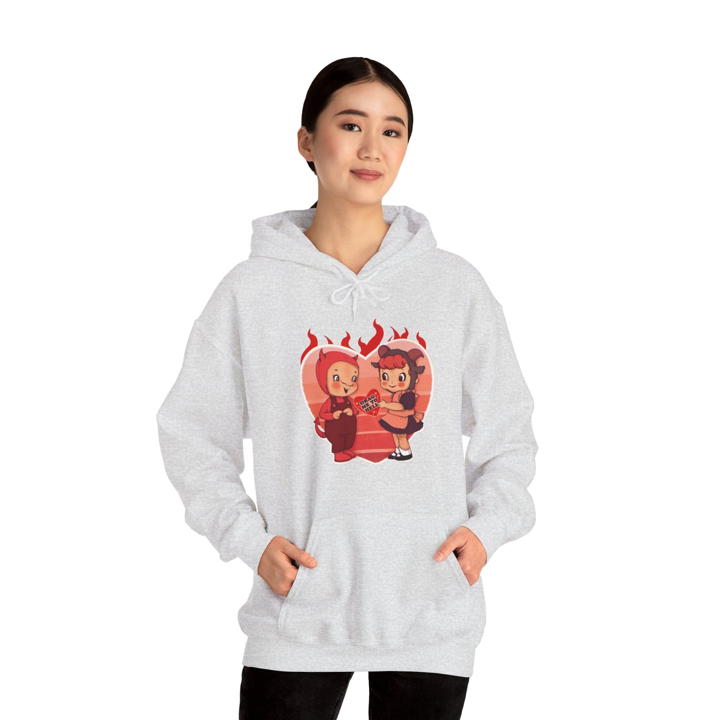 Love Is Hell Unisex Heavy Blend Hooded Sweatshirt