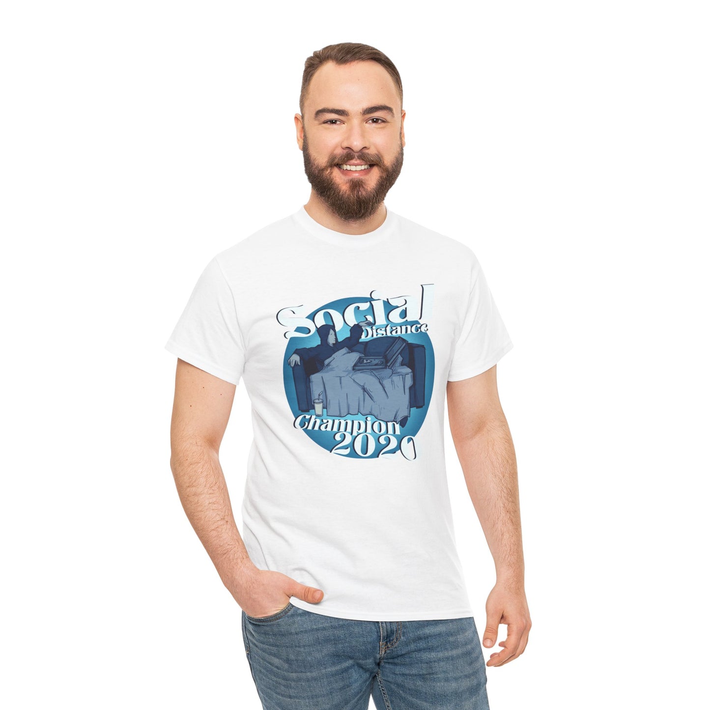 Social Distance Champion Unisex Heavy Cotton Tee
