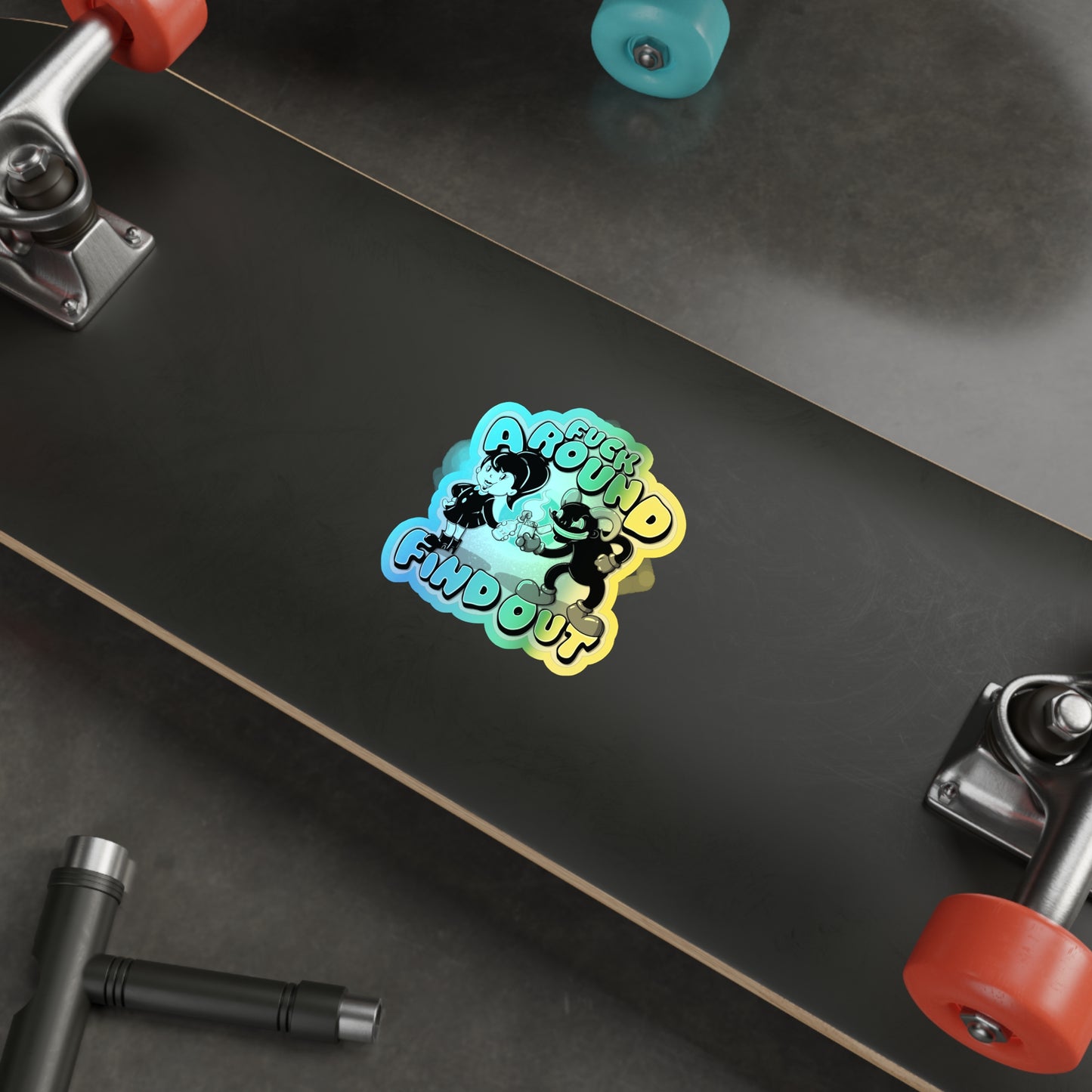 Molotov Cocktail Holographic Die-cut Stickers