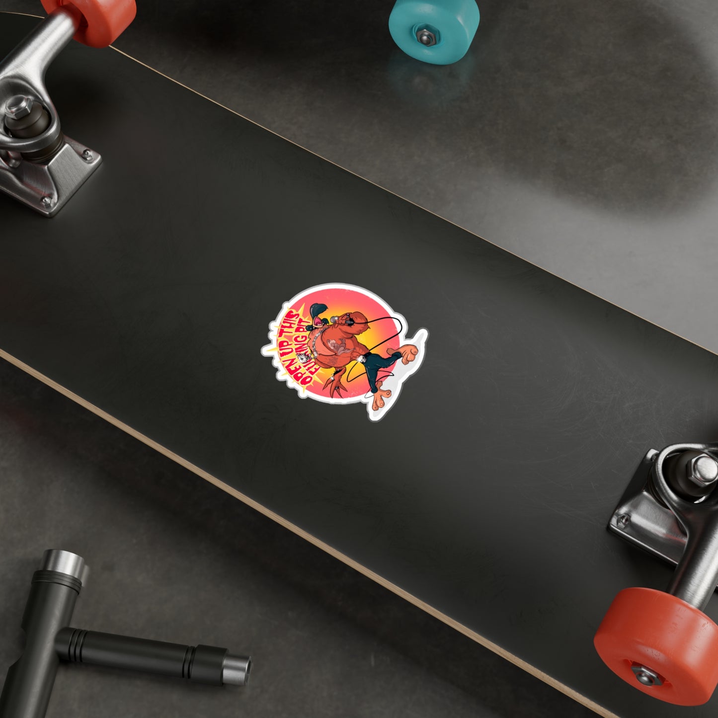 Metal Rooster Kiss-Cut Vinyl Decal