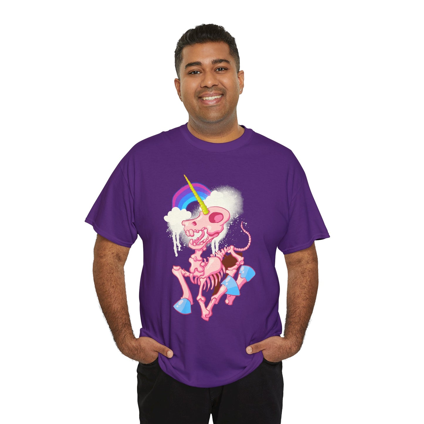 Unicorn Skeleton 2 Unisex Heavy Cotton Tee