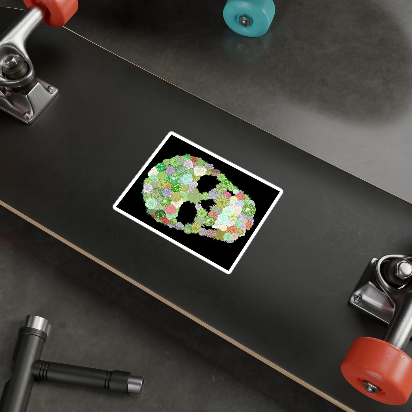 Succulent Skull Kiss-Cut Vinyl Decal