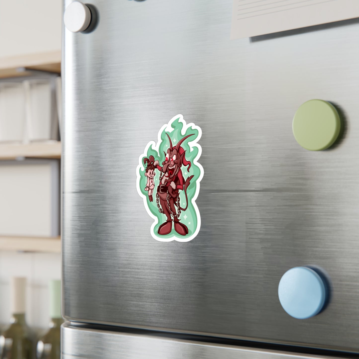 Rubber Hose Krampus Kiss-Cut Vinyl Decal