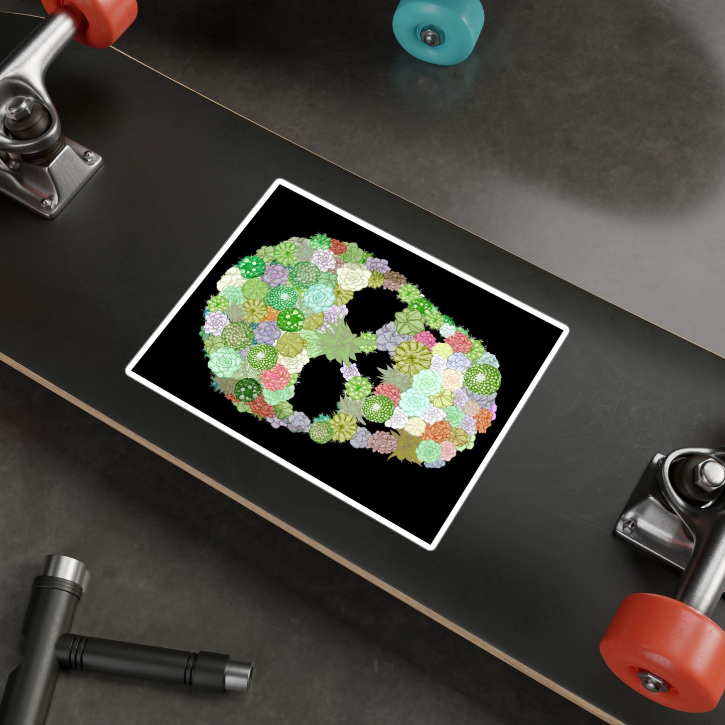 Succulent Skull Kiss-Cut Vinyl Decal