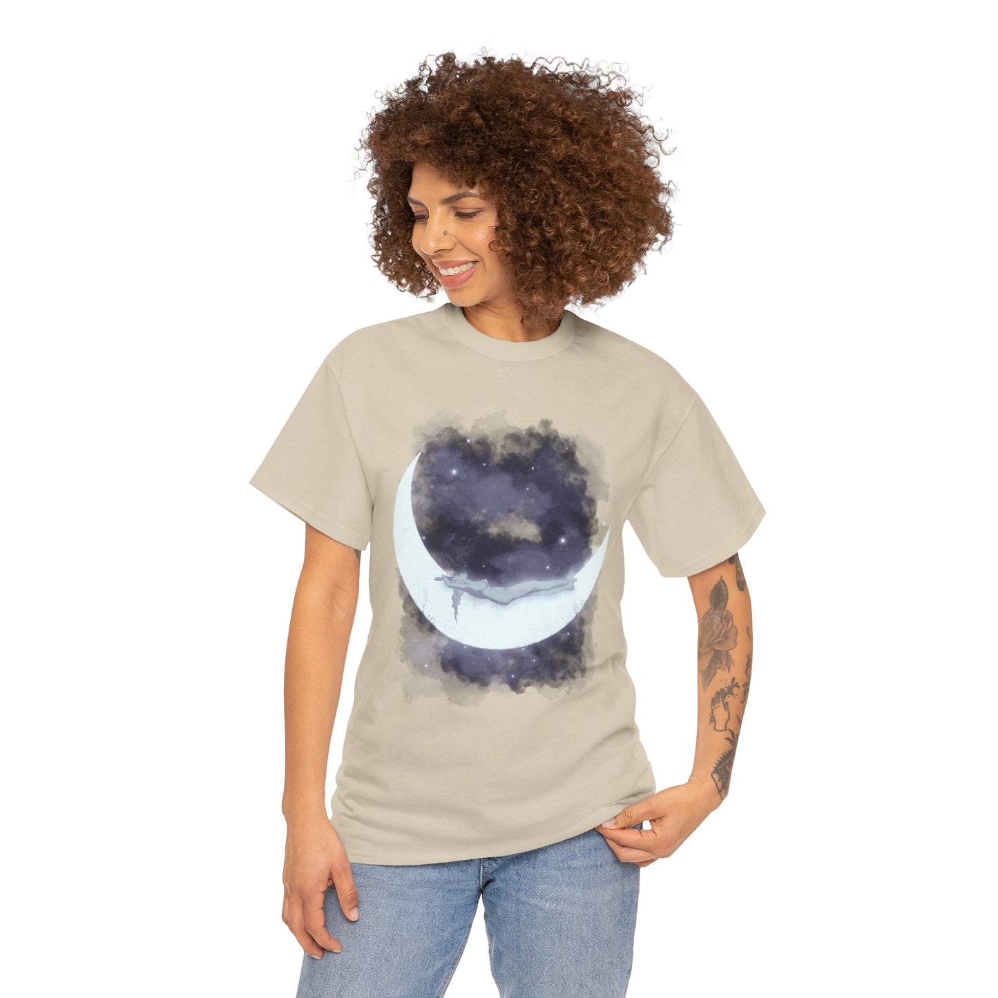 The Girl Who Loved The Moon Unisex Heavy Cotton Tee