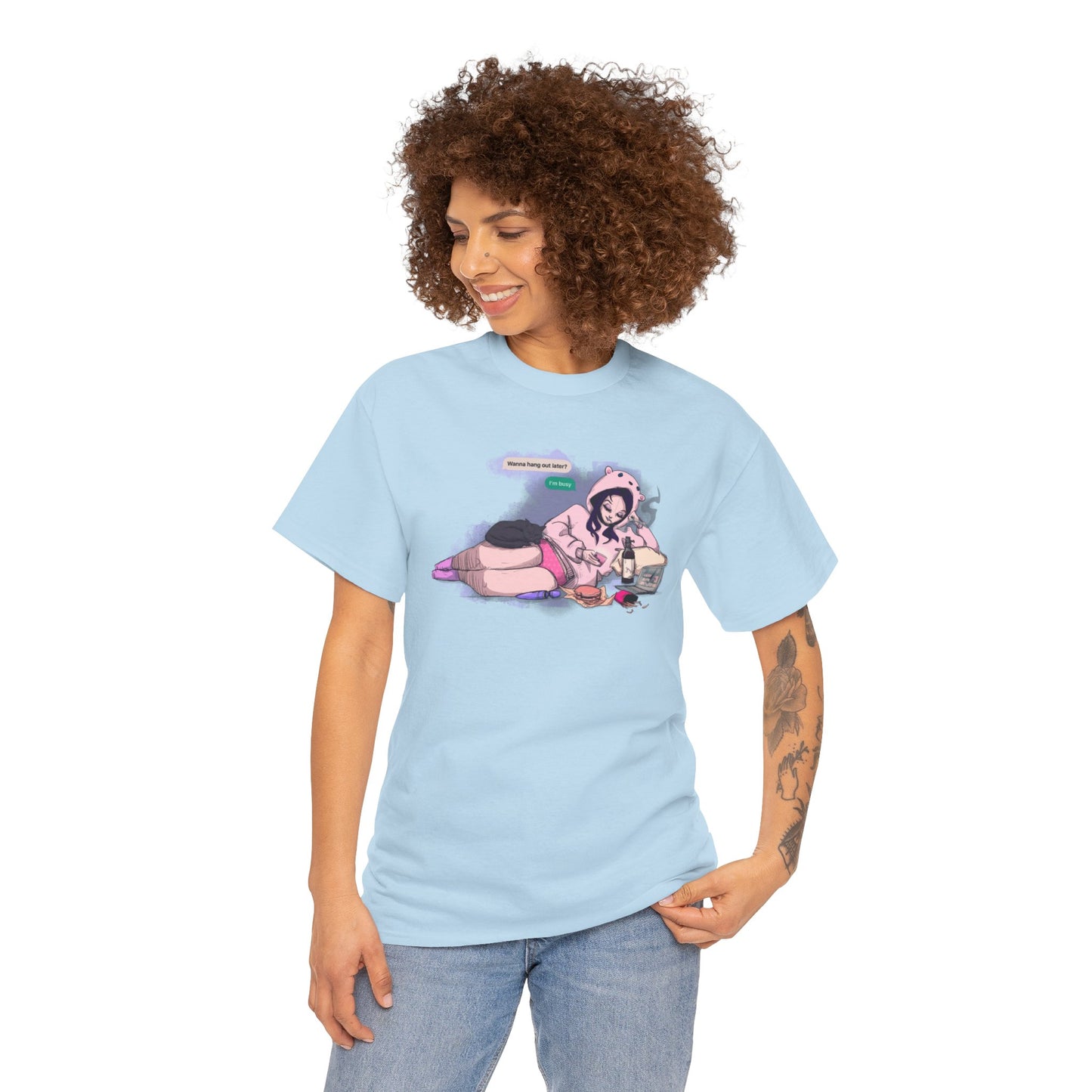 I'm Busy Unisex Heavy Cotton Tee