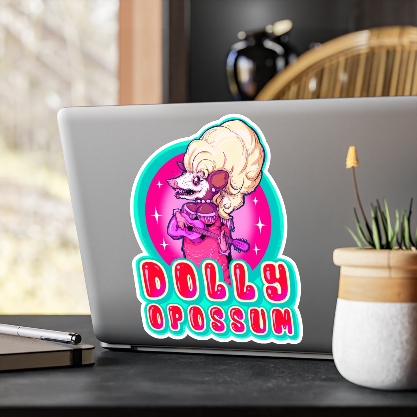 Dolly Opossum Kiss-Cut Vinyl Decal