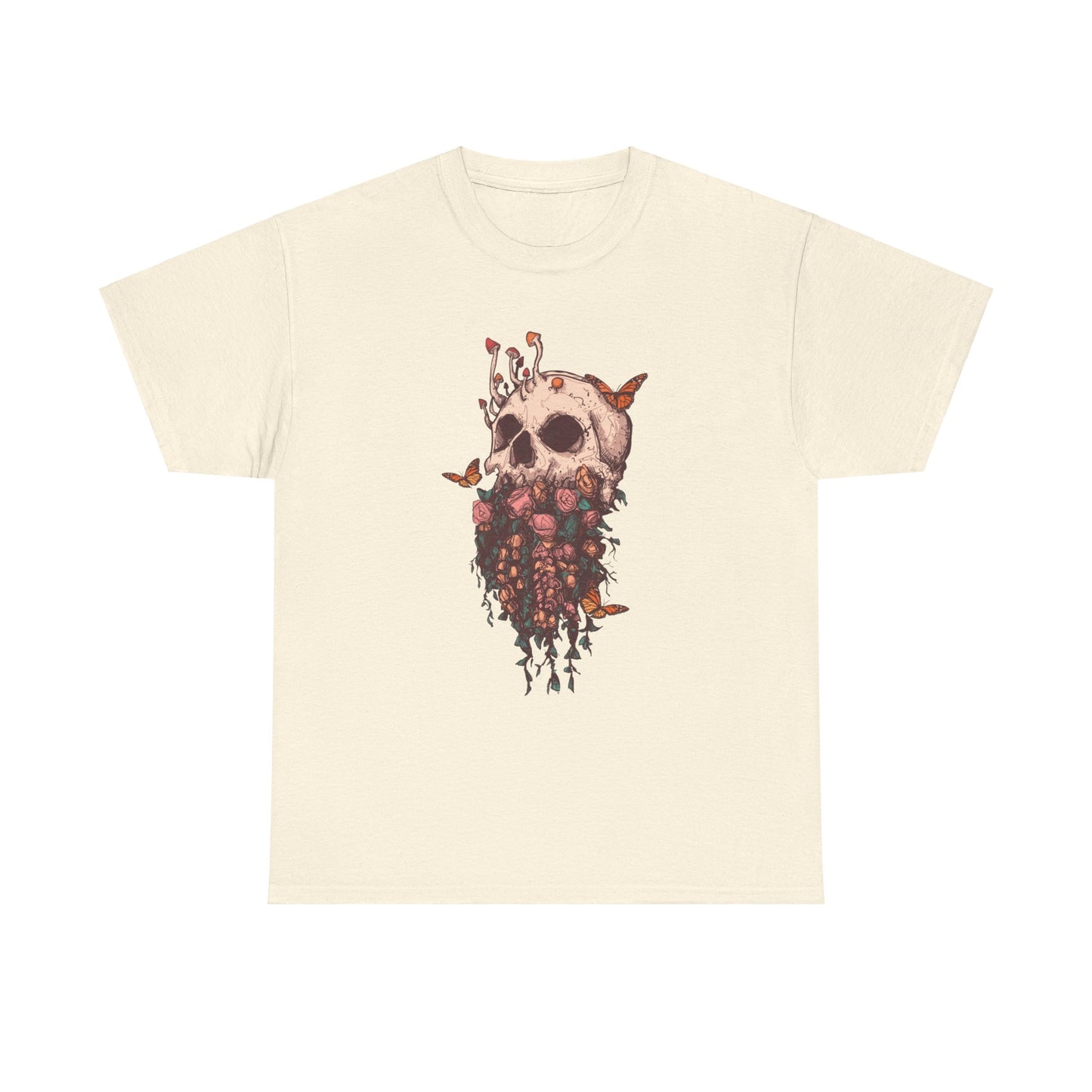 Elemental Skull Nature Unisex Heavy Cotton Tee