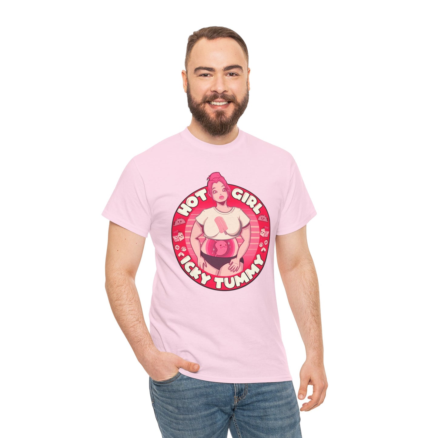 Hot Girl Icky Tummy Unisex Heavy Cotton Tee