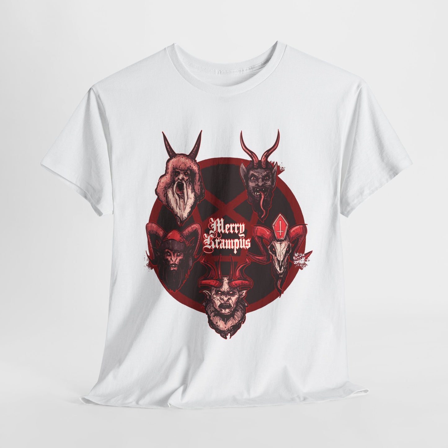The Many Faces Of Krampus Unisex Heavy Cotton Tee