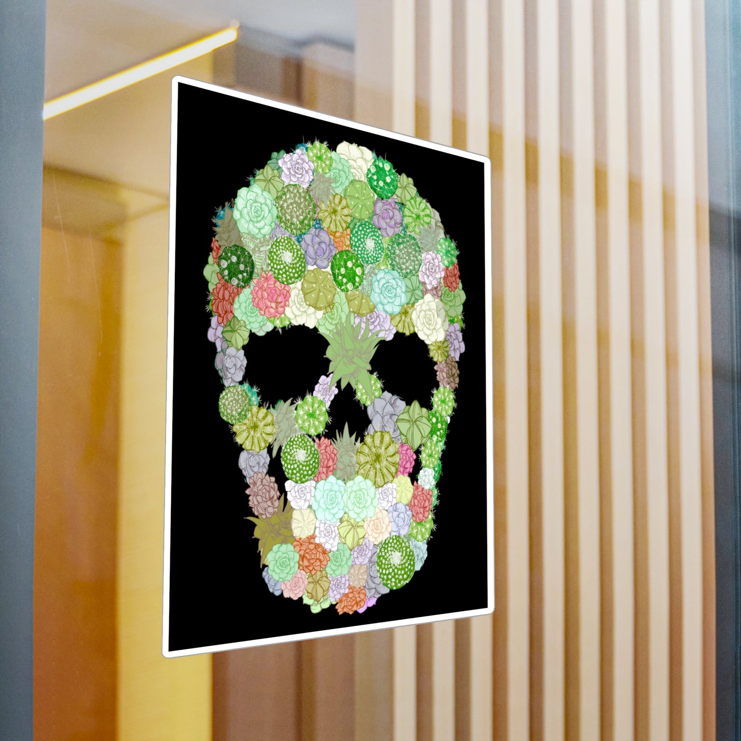 Succulent Skull Kiss-Cut Vinyl Decal
