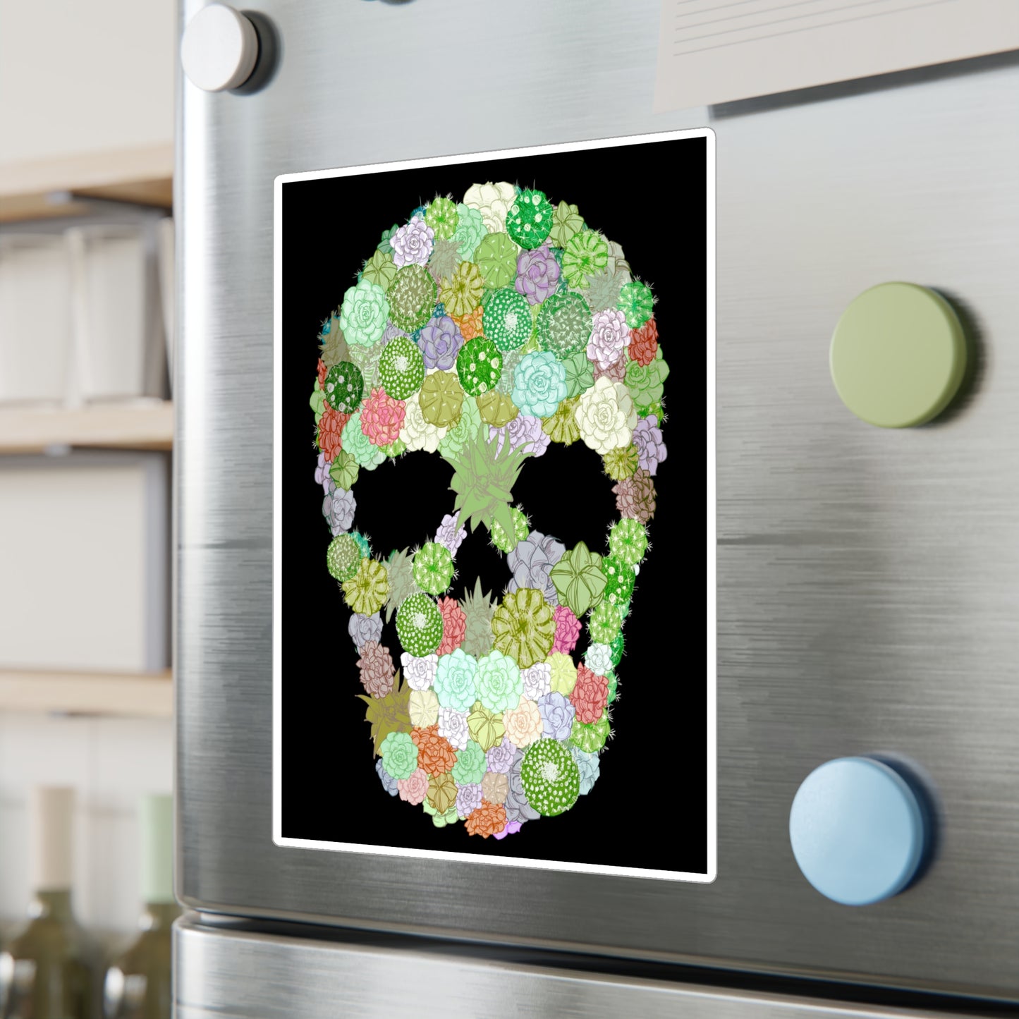 Succulent Skull Kiss-Cut Vinyl Decal
