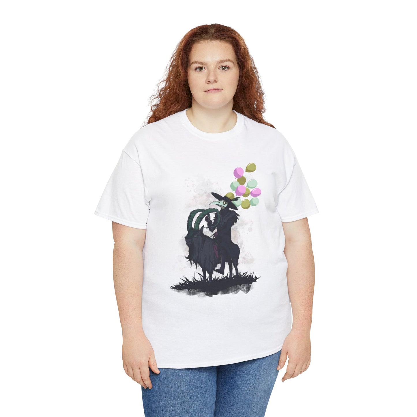 Plague Doctor Balloons Unisex Heavy Cotton Tee