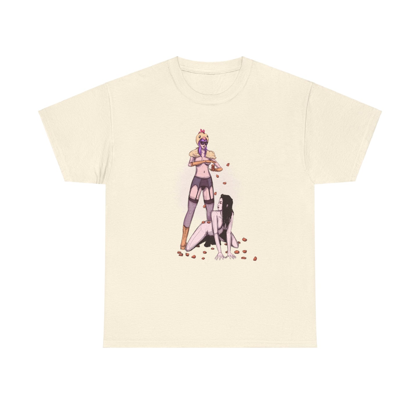 Chicken Nugget Rain Unisex Heavy Cotton Tee