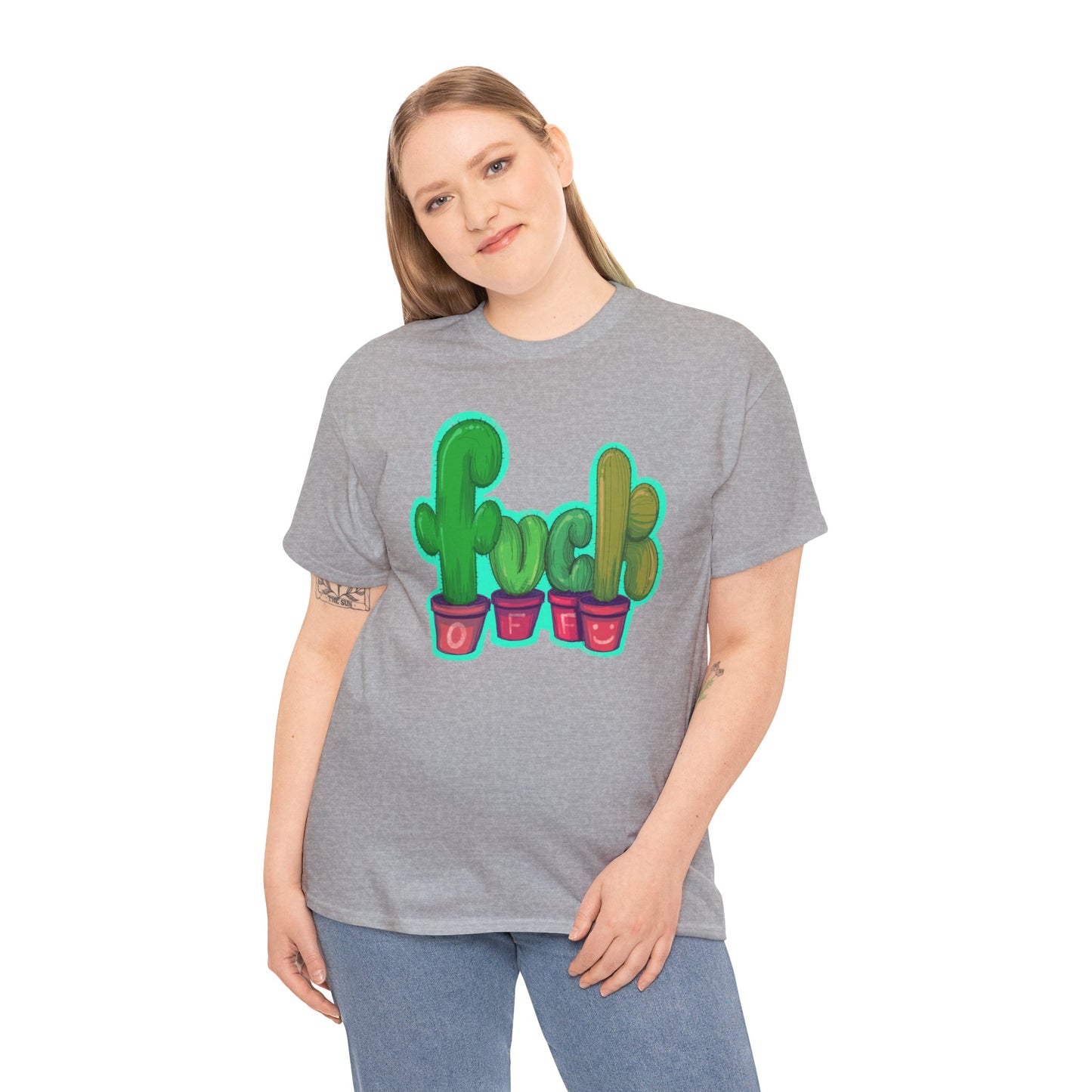 Rude Succulents Unisex Heavy Cotton Tee