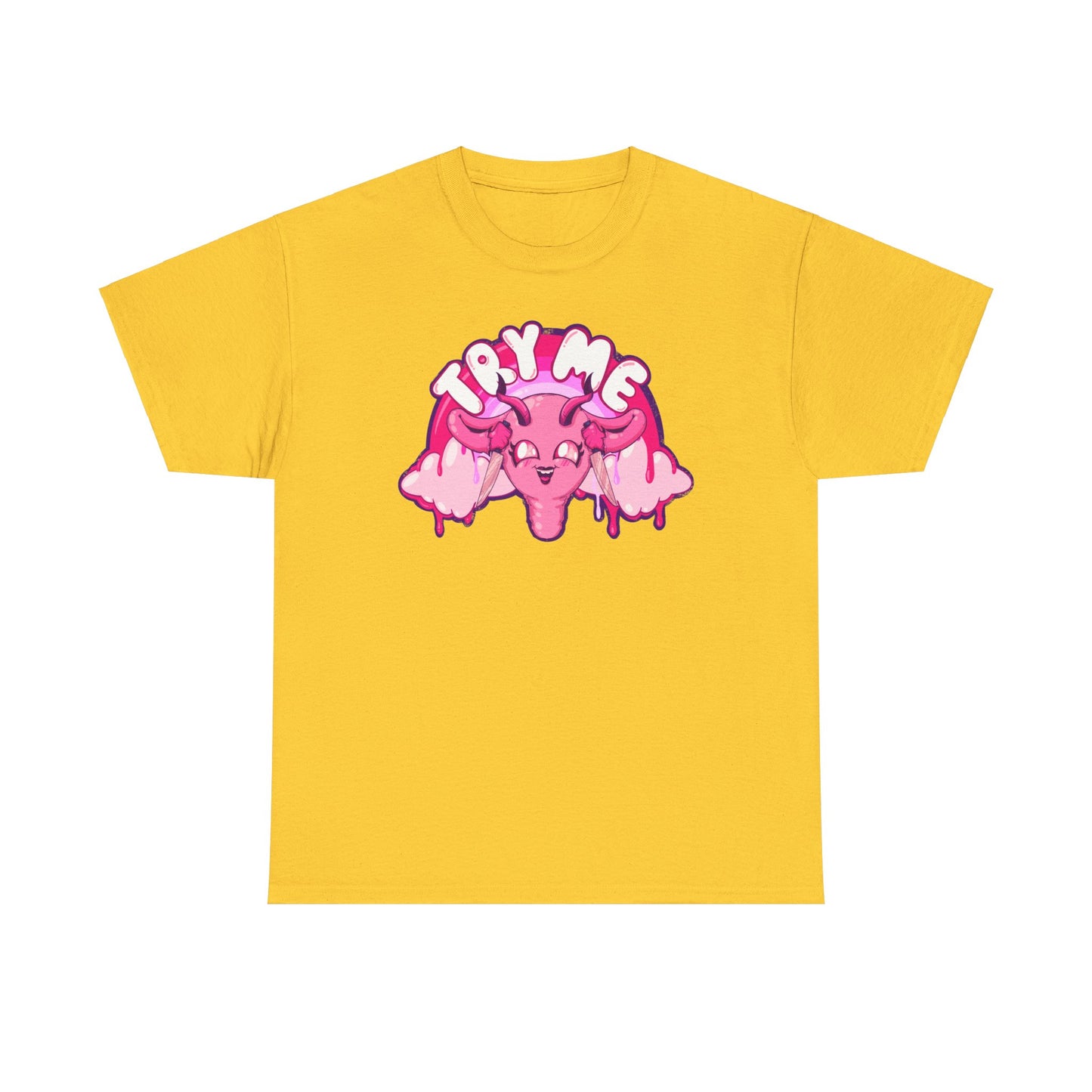 Try Me Uterus Unisex Heavy Cotton Tee