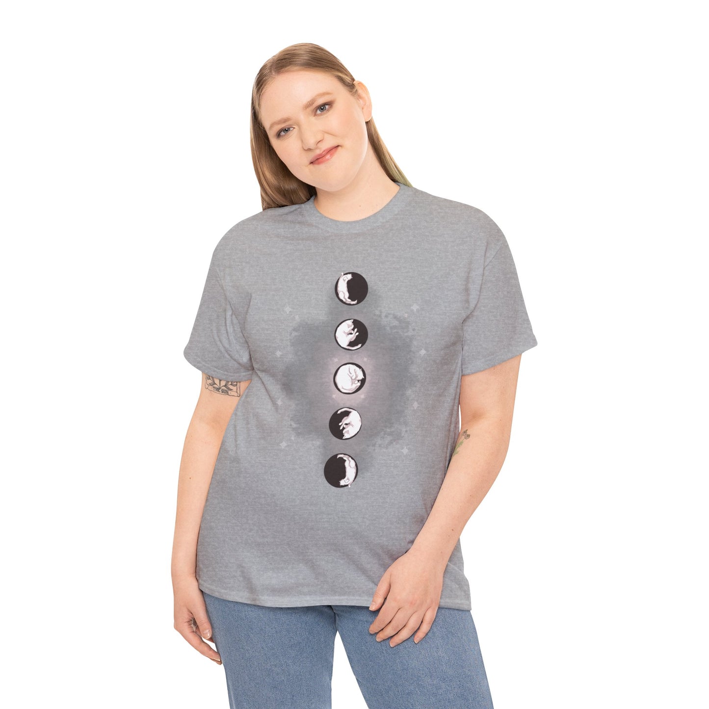 Cat Phases Unisex Heavy Cotton Tee