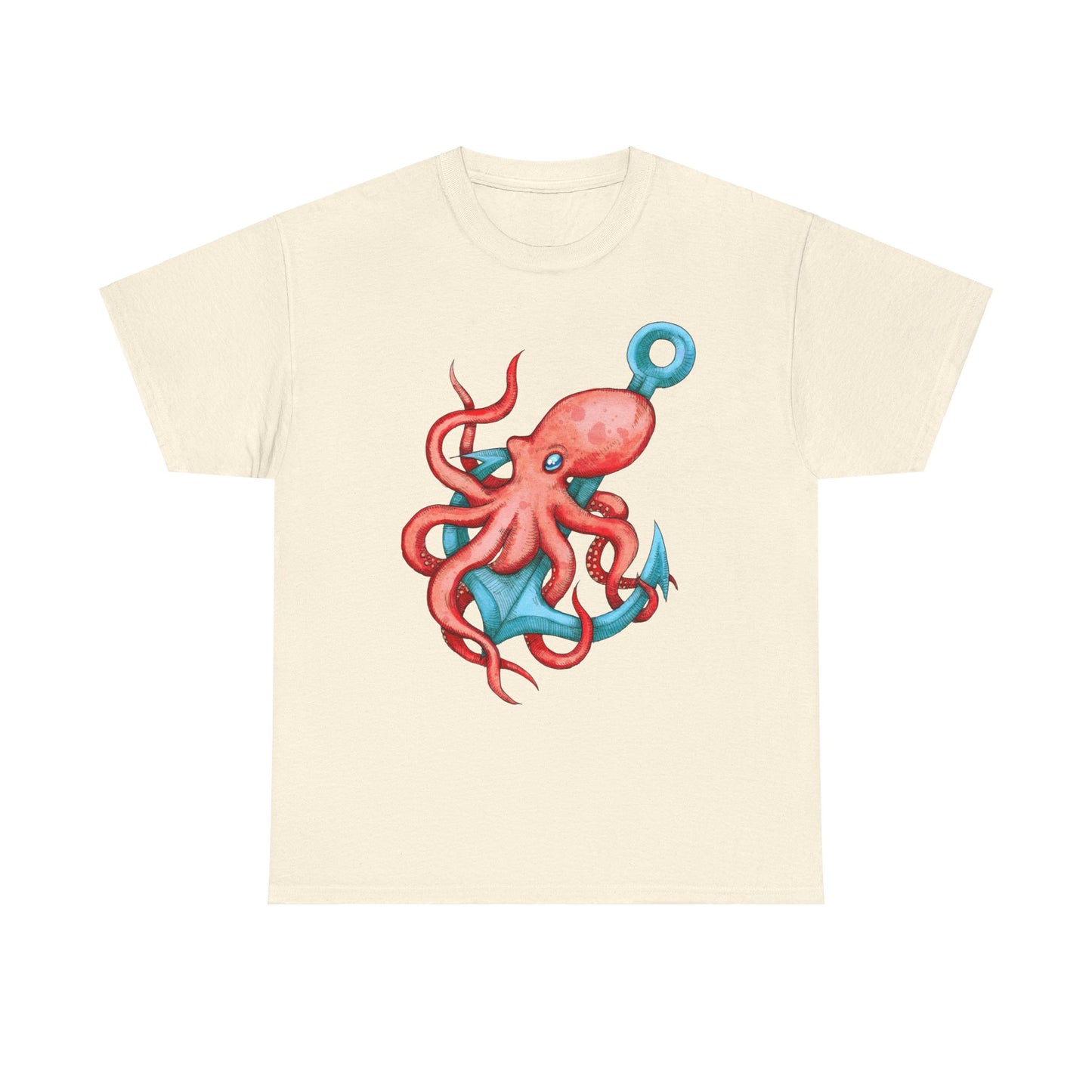 Octopus Anchor Unisex Heavy Cotton Tee