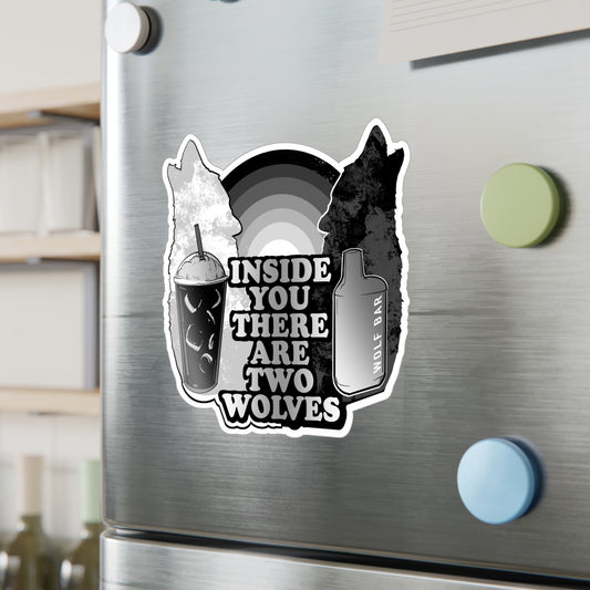 Two Wolves Kiss-Cut Vinyl Decal