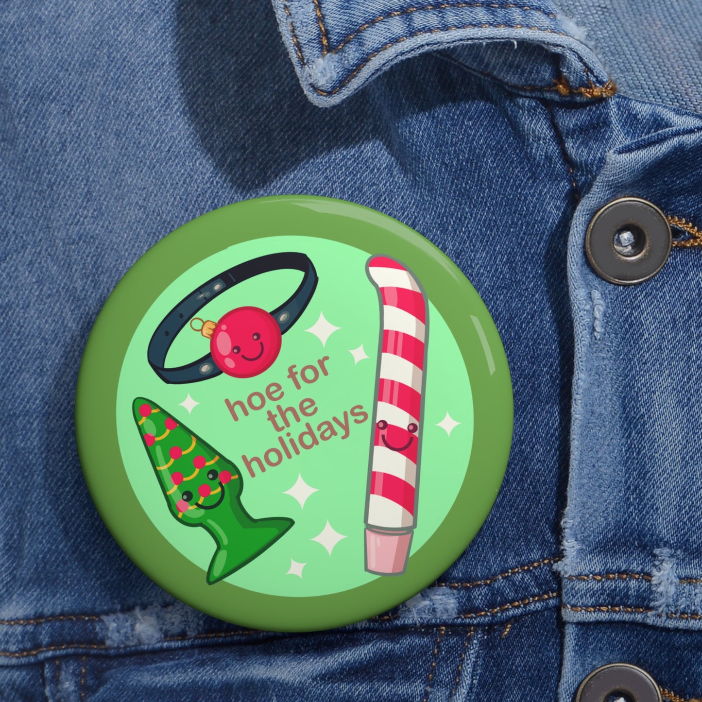Hoe For The Holidays Pin Buttons