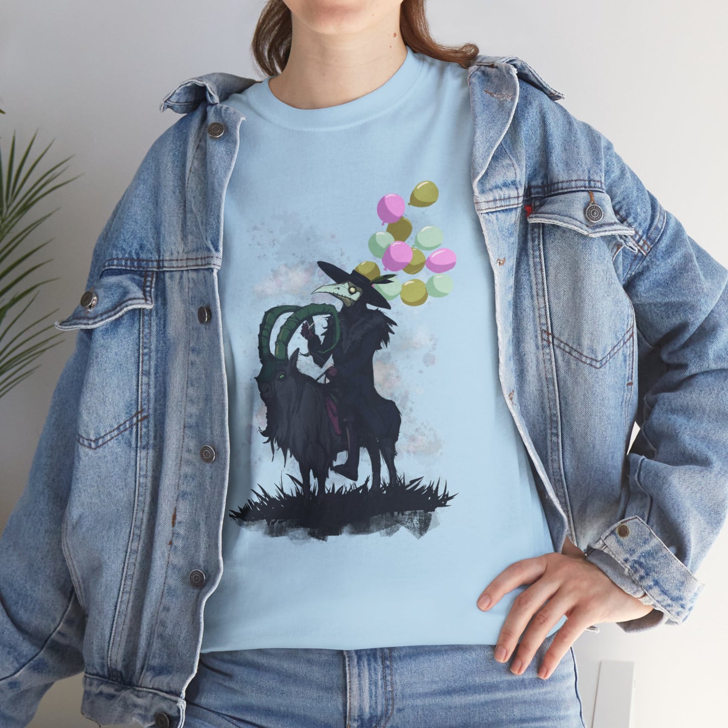 Plague Doctor Balloons Unisex Heavy Cotton Tee