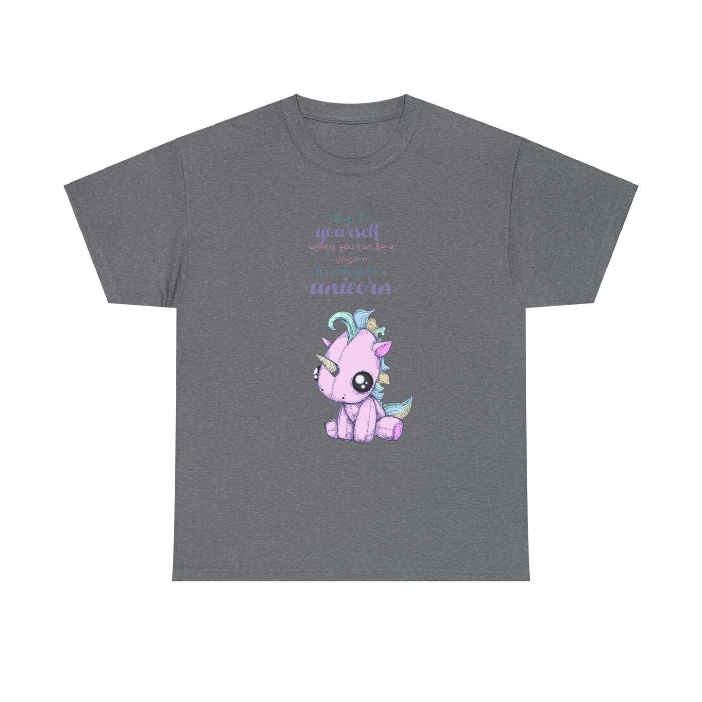 Be Yourself Unicorn Unisex Heavy Cotton Tee