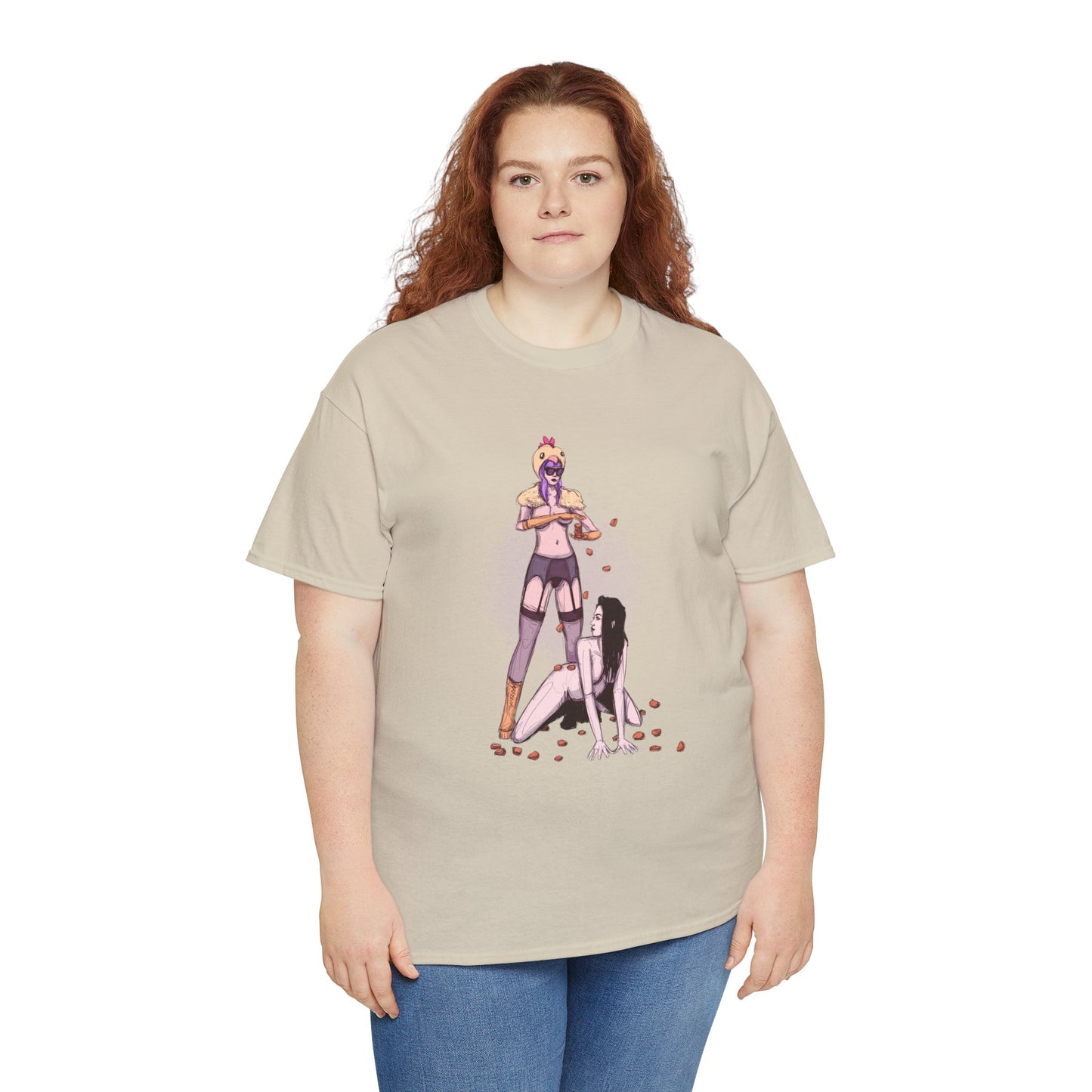 Chicken Nugget Rain Unisex Heavy Cotton Tee