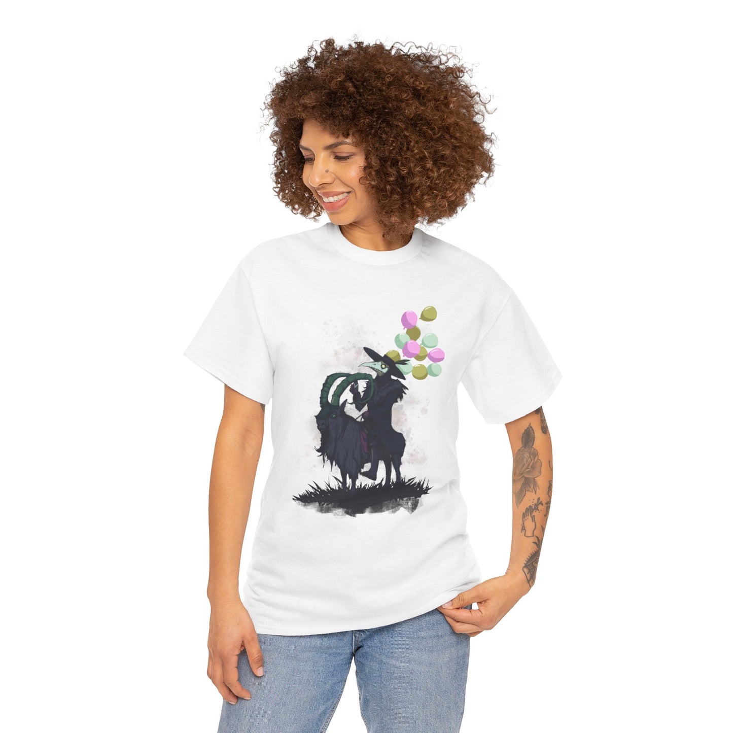 Plague Doctor Balloons Unisex Heavy Cotton Tee