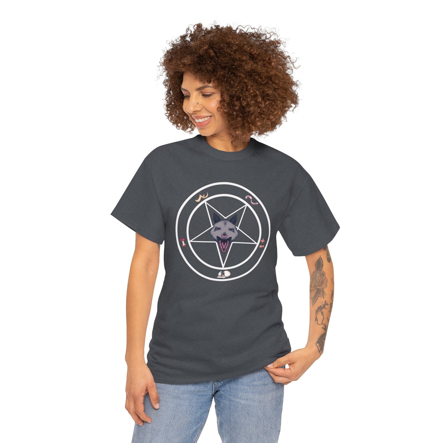 Opossum Pentagram Unisex Heavy Cotton Tee