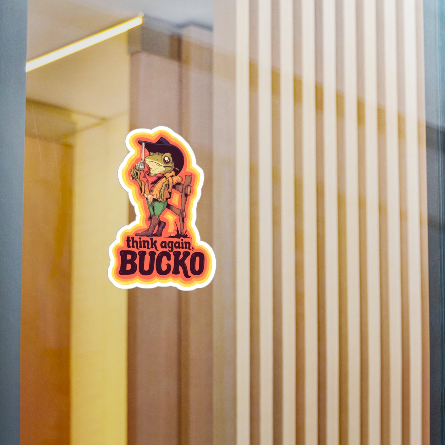 Think Again Bucko Kiss-Cut Vinyl Decal