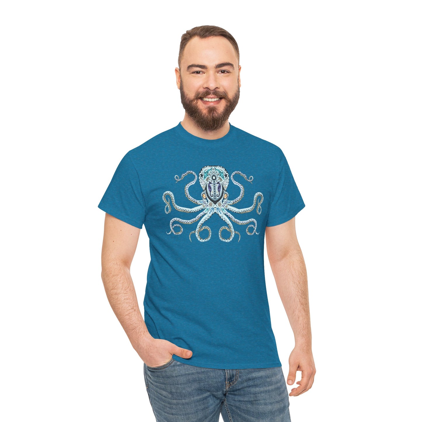 Octopus Sugar Skull Unisex Heavy Cotton Tee