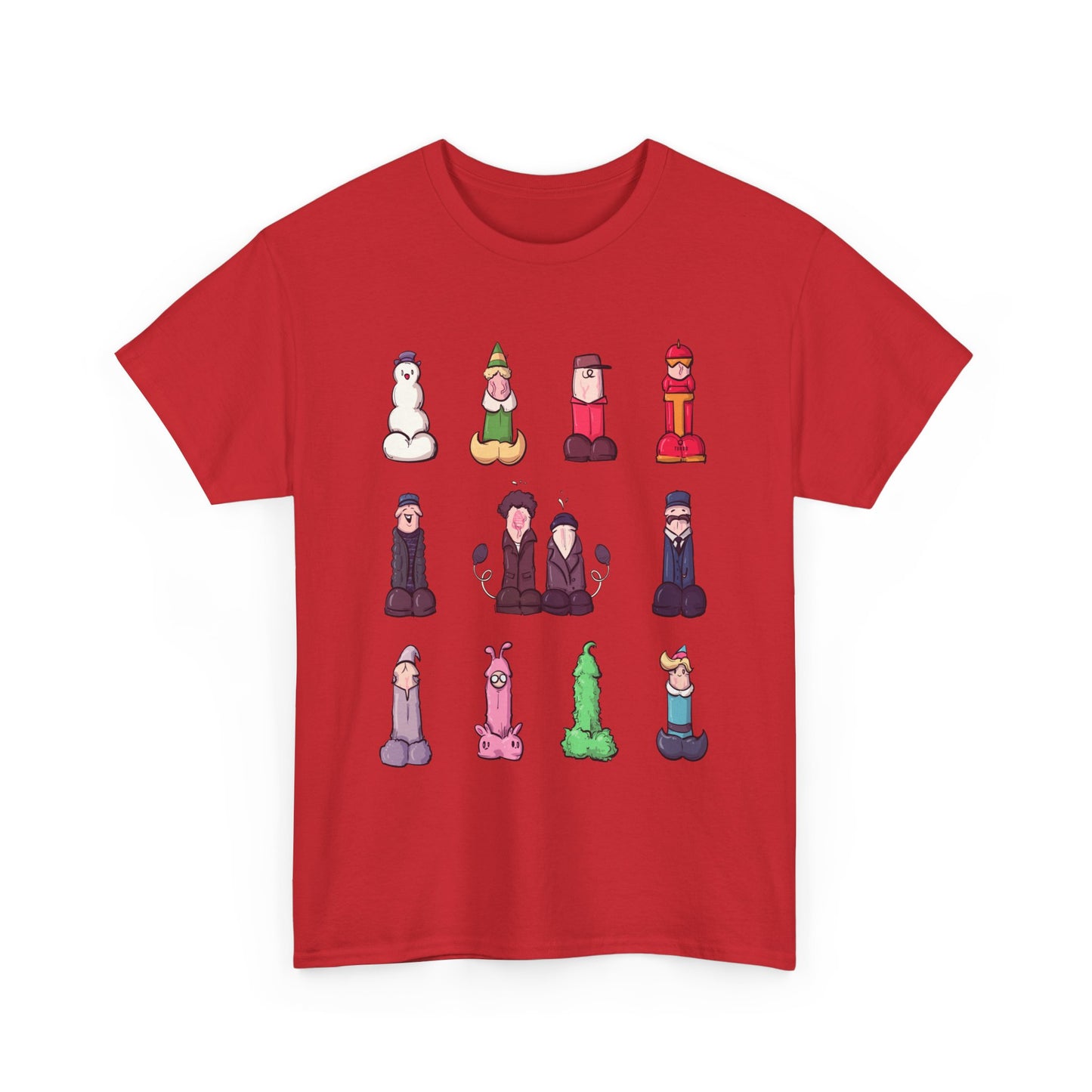 12 Dicks Of Christmas Unisex Heavy Cotton Tee
