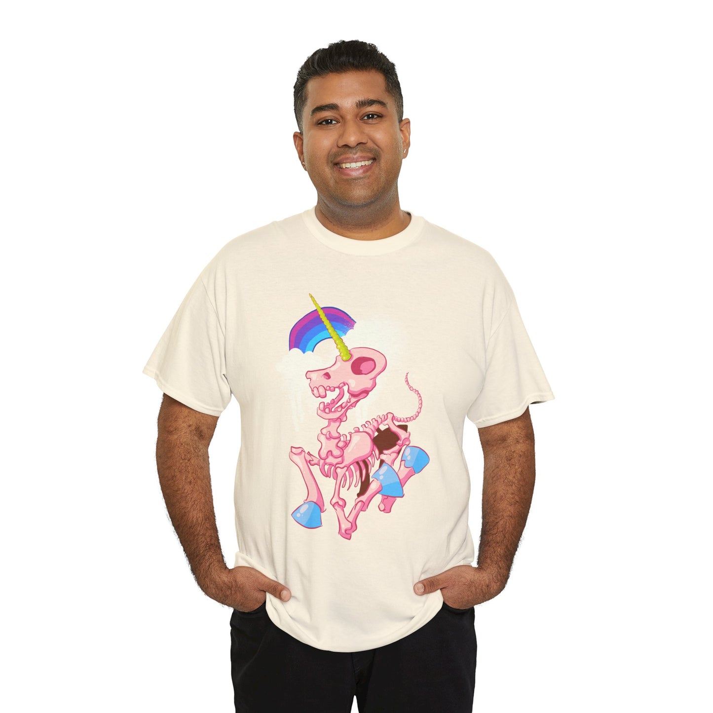 Unicorn Skeleton 2 Unisex Heavy Cotton Tee