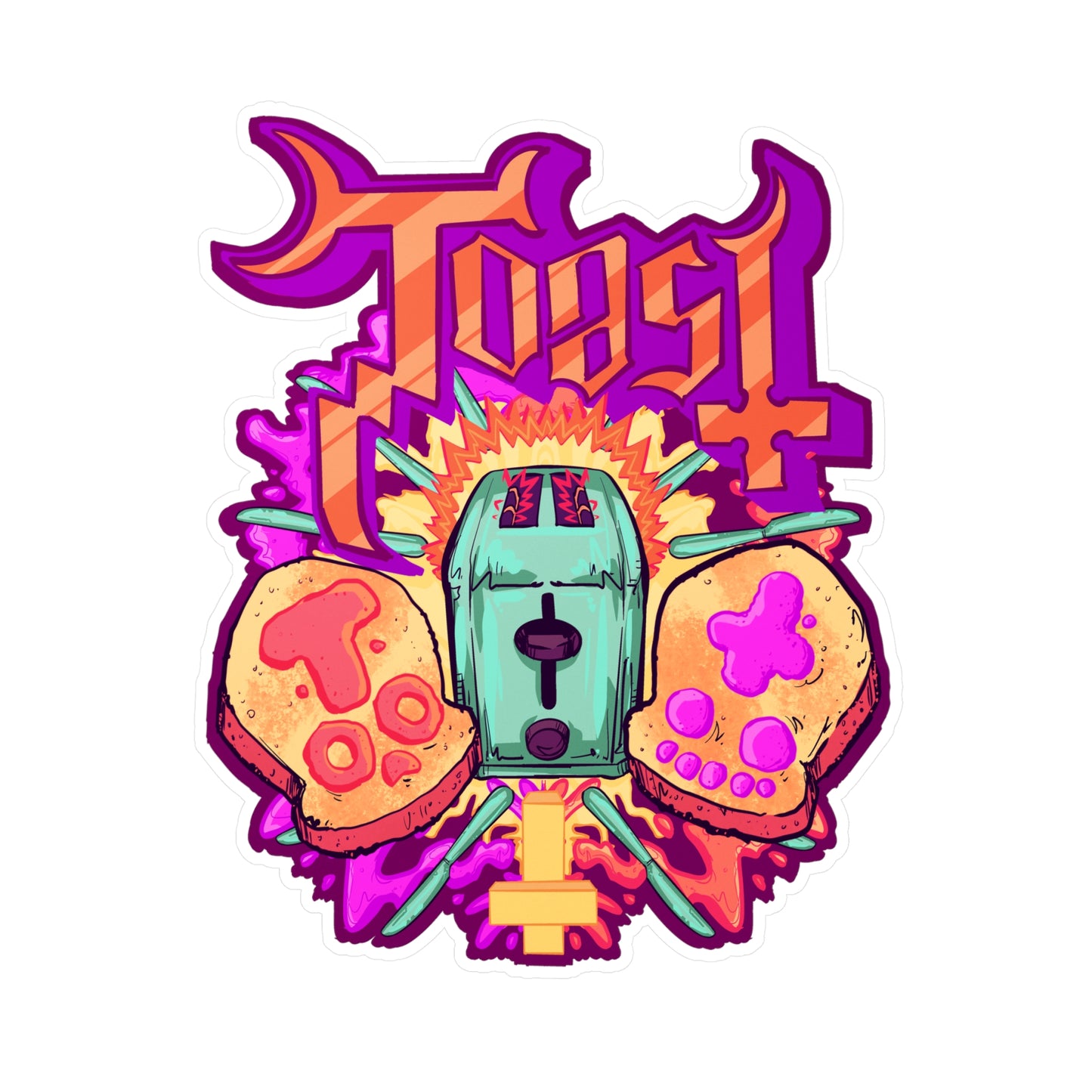 Toast Kiss-Cut Vinyl Decal