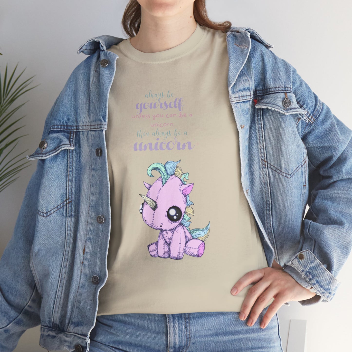 Be Yourself Unicorn Unisex Heavy Cotton Tee
