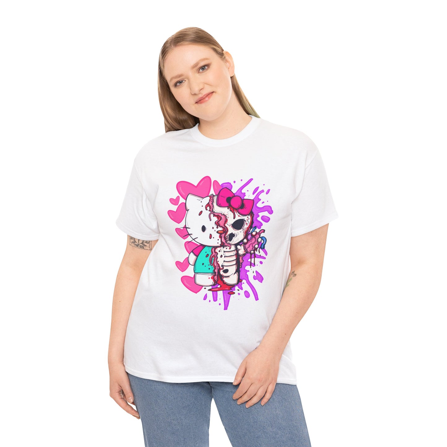 Zombie Kitty Unisex Heavy Cotton Patreon Tee