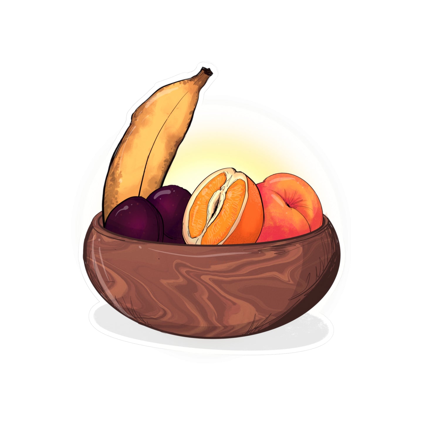 Adult Fruit Basket Kiss-Cut Vinyl Decal