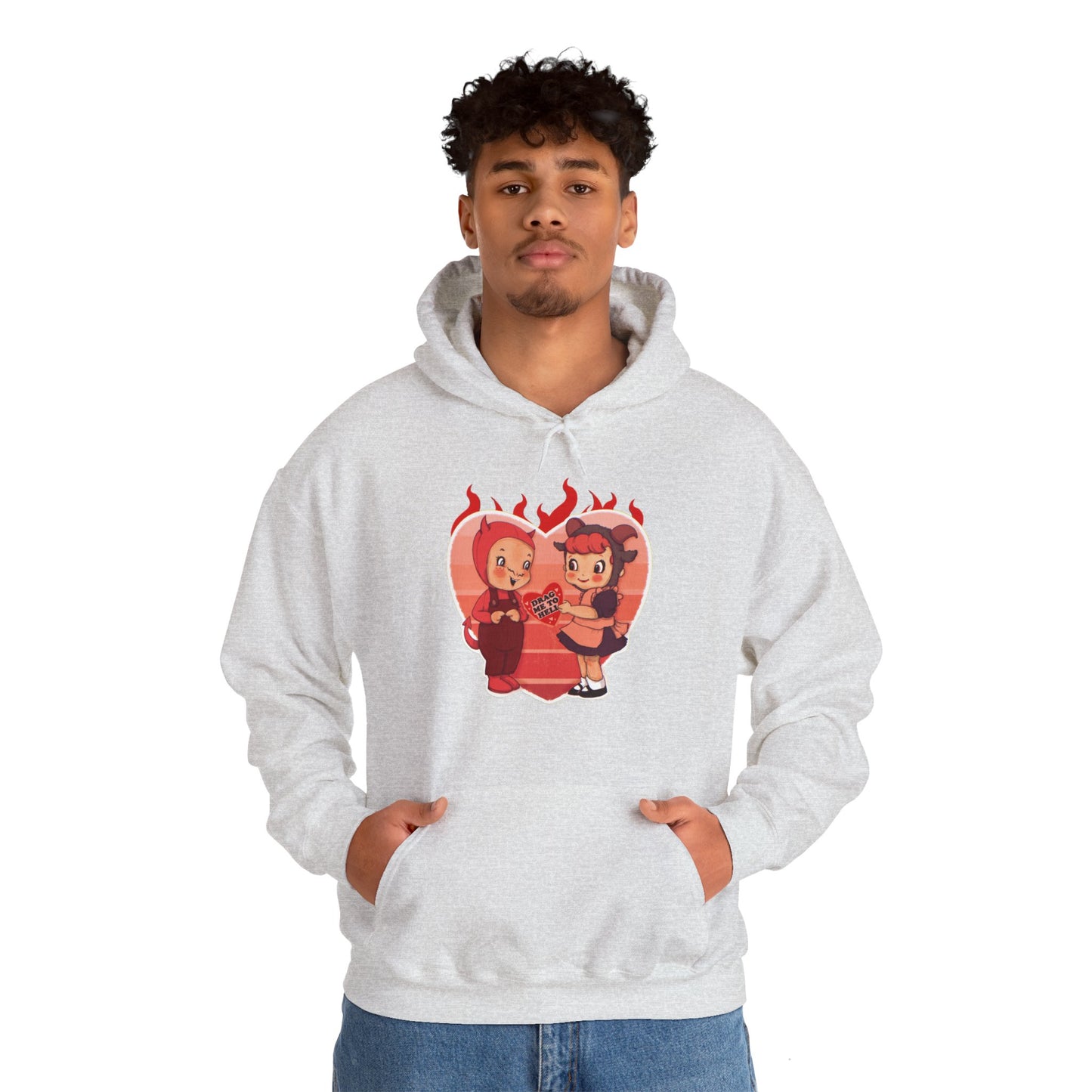 Love Is Hell Unisex Heavy Blend Hooded Sweatshirt
