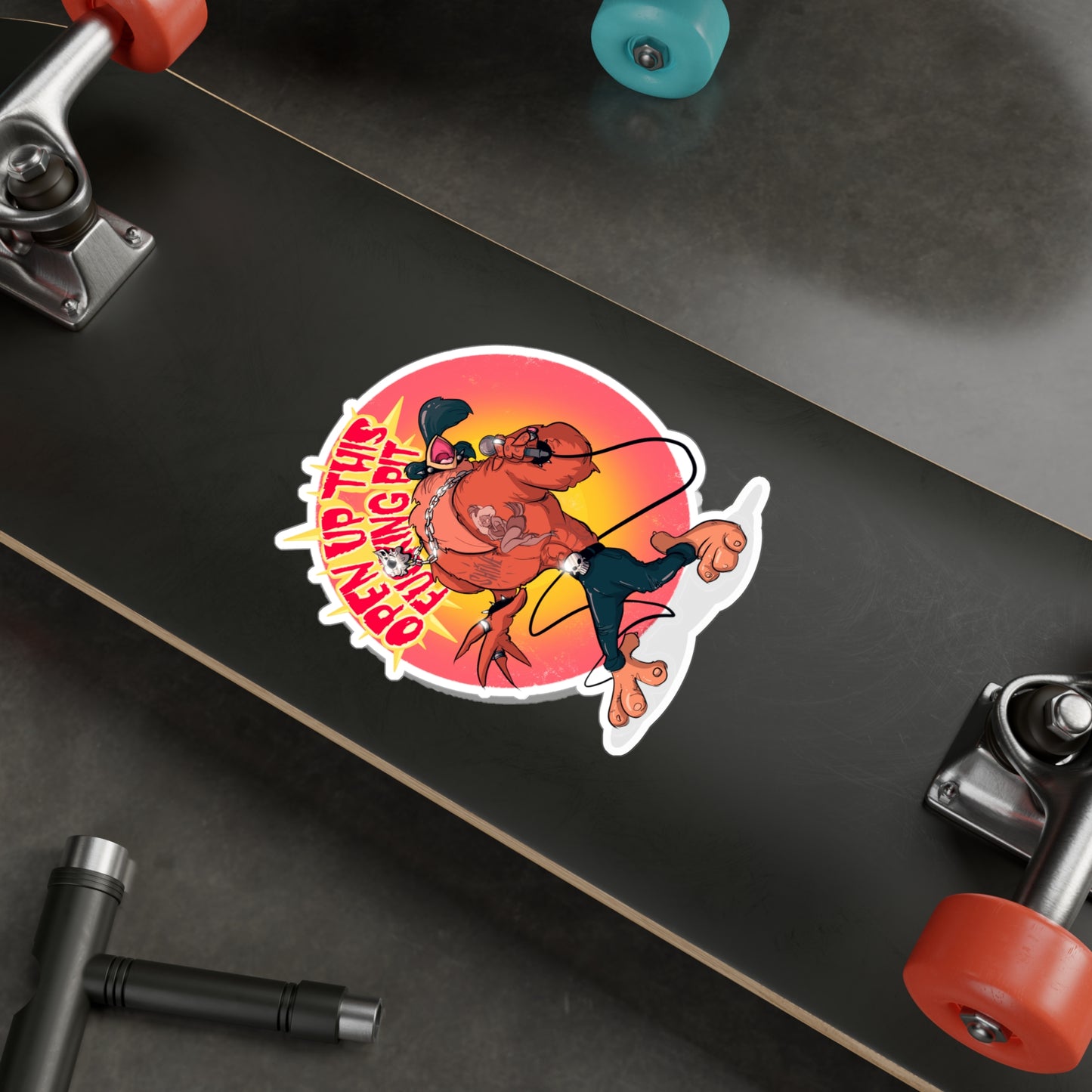 Metal Rooster Kiss-Cut Vinyl Decal