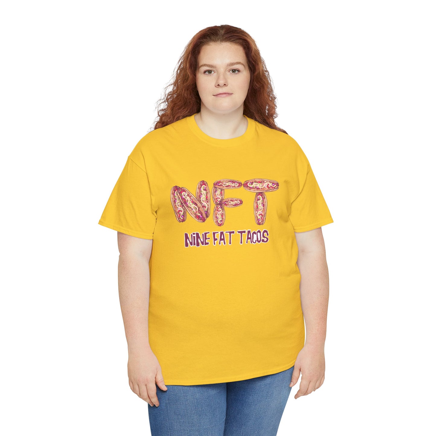 Nine Fat Tacos Unisex Heavy Cotton Tee