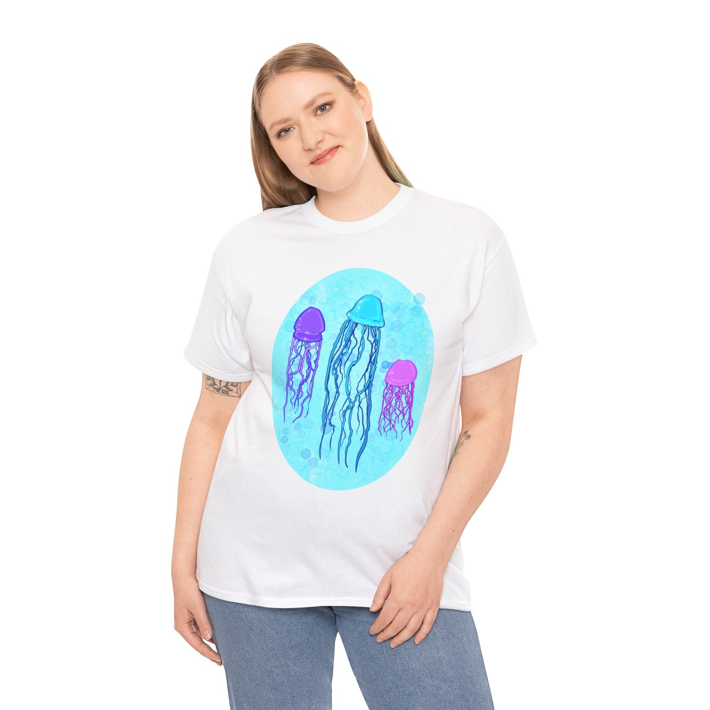 Jellyfish Varieties Unisex Heavy Cotton Tee