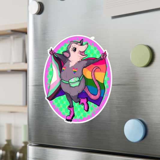 Pride Opossum Kiss-Cut Vinyl Decal