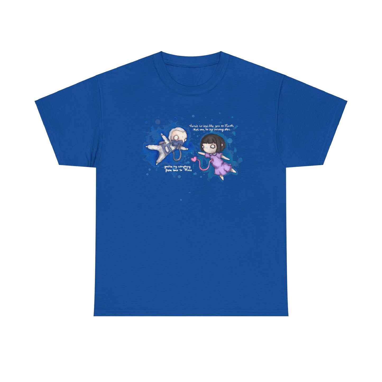 From Here To Mars (White Text) Unisex Heavy Cotton Tee