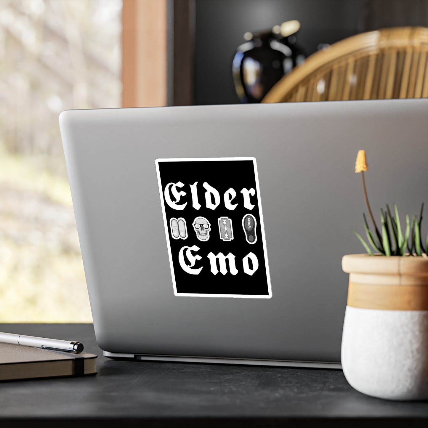 Elder Emo Kiss-Cut Vinyl Decal