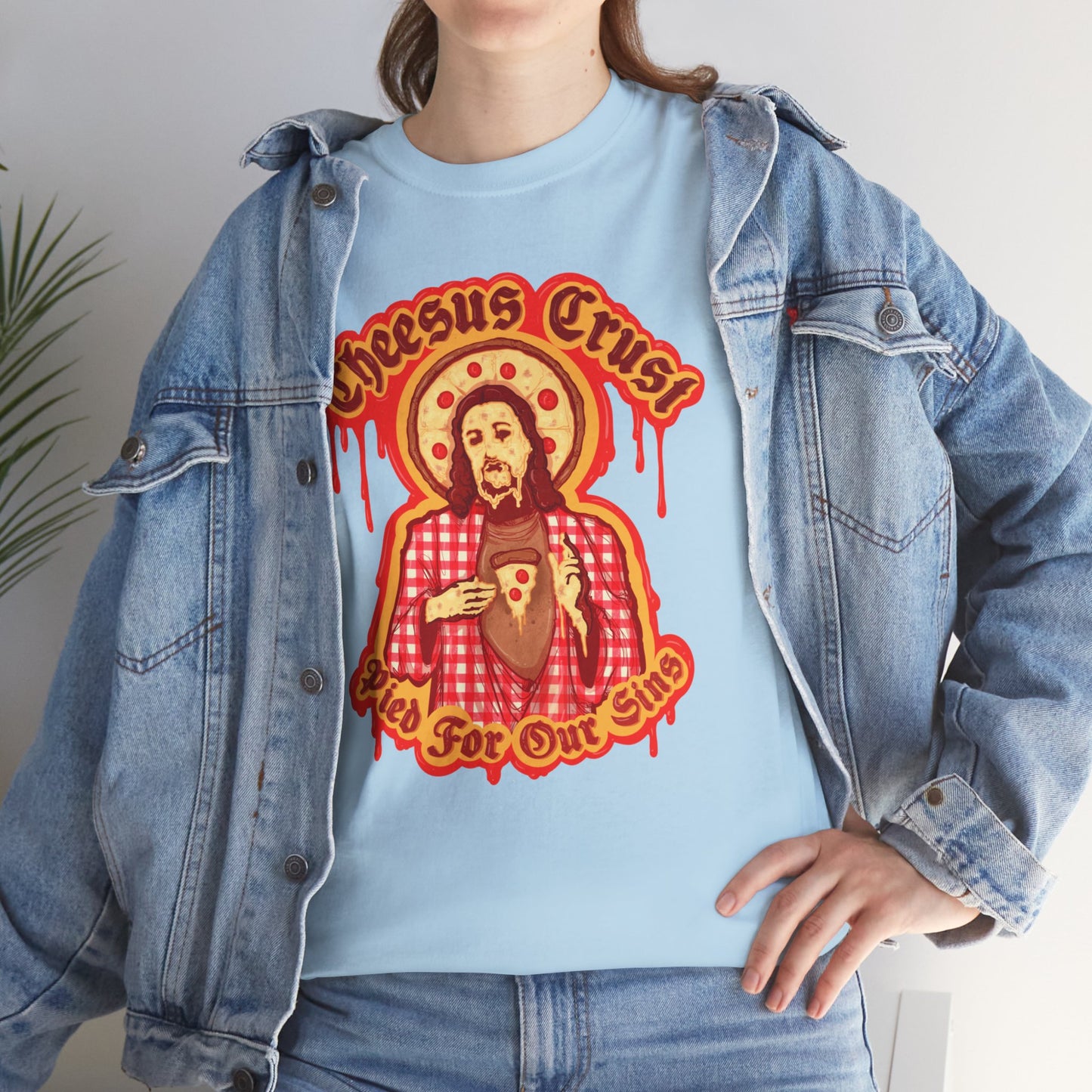 Cheesus Crust Unisex Heavy Cotton Tee