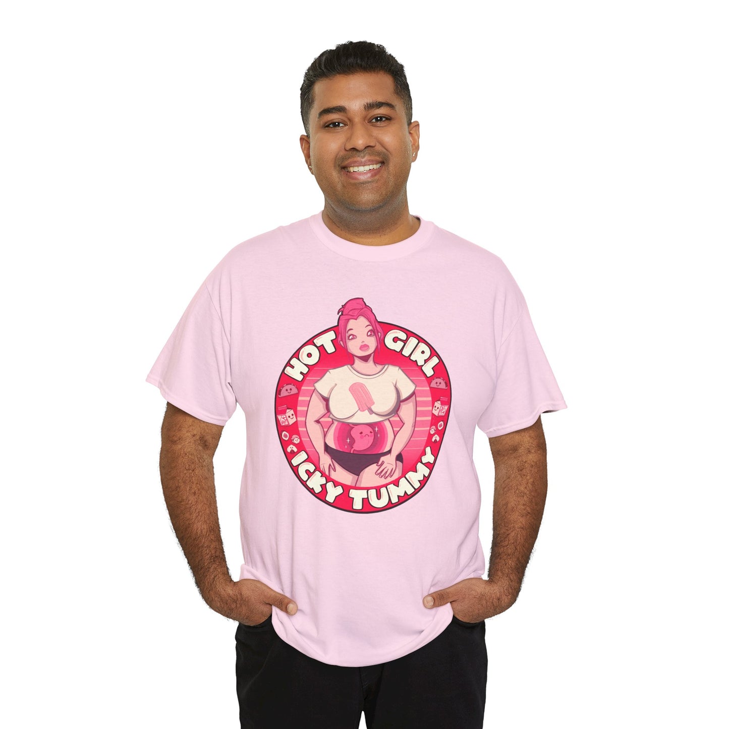 Hot Girl Icky Tummy Unisex Heavy Cotton Tee
